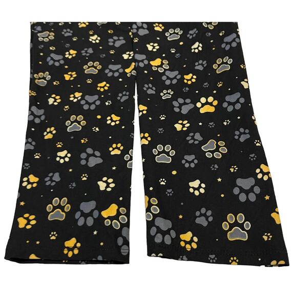 LEGGINGS DEPOT FULL LENGTH STRAIGHT LEG LEGGINGS, WOMENS-3XL-5XL-BLACK PAW PRINT - Picture 7 of 9